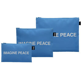 Yoko Ono Imagine Peace set of 3 zip pockets